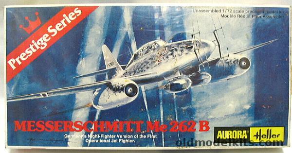 Aurora-Heller 1/72 Me-262 B-1a/U1 - (with Three Markings), 6608 plastic model kit